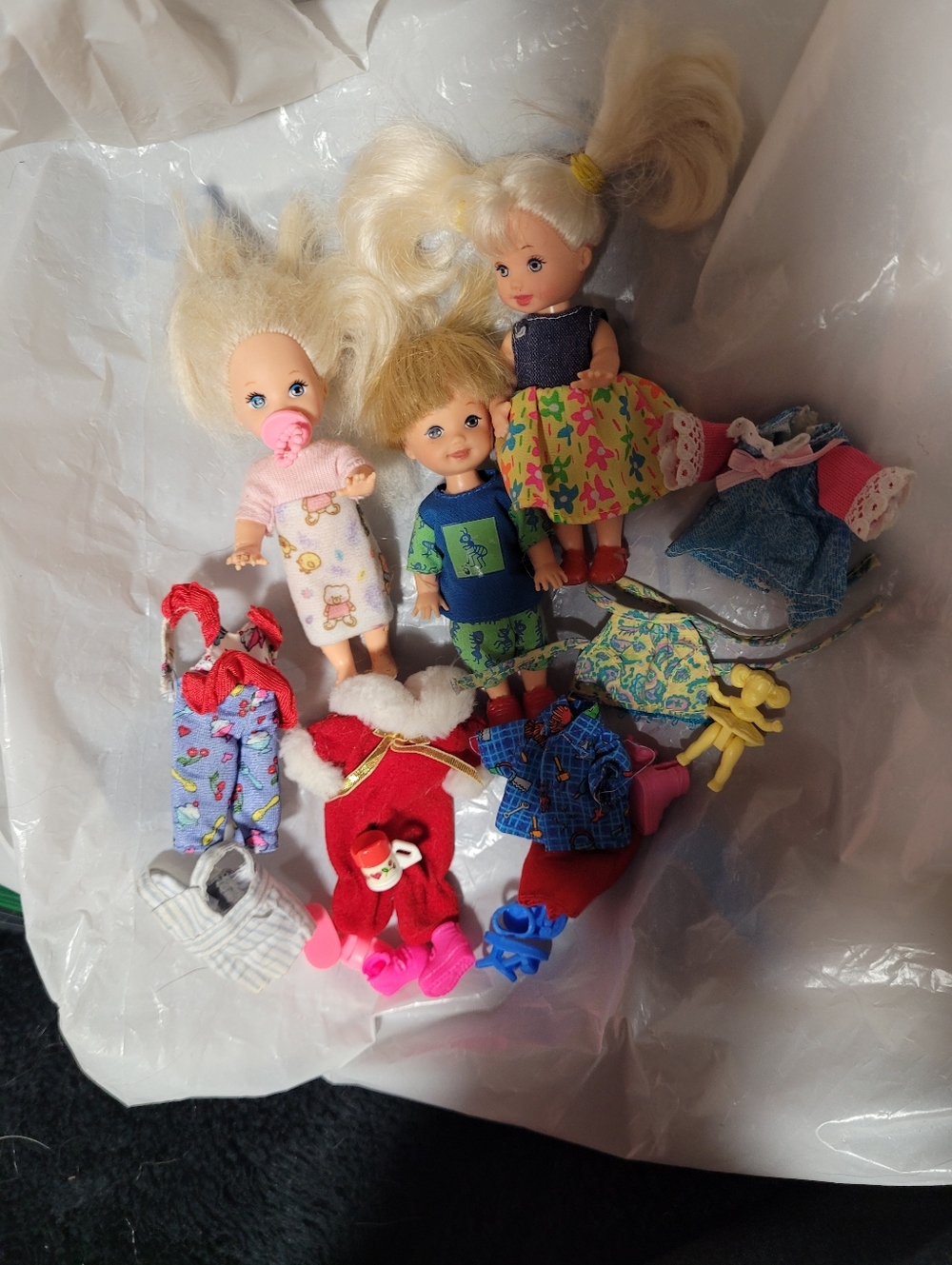 Assorted Blonde Doll Trio with Mixed Outfits - Kids Toys Vintage Lot Barbie